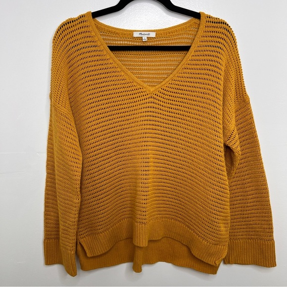 MADEWELL Golden Yellow Seville Pullover Sweater - Picture 2 of 7
